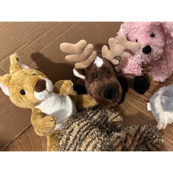 Webkinz Plush Lot Kangaroo, Reindeer, Pink Poodle, Tiger & Hampster NO CODES - Picture 2 of 5